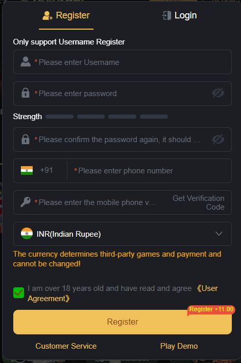 Goldsbet Registration Process